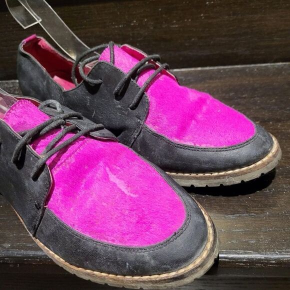 Vintage Black with Pink Leather Shoes Size: 6 US - Picture 4 of 6